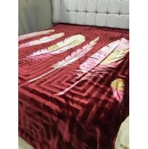 بطانية مزدوجة الطبقات محفورة بالليزر عالية الجودة (نبيتي ريشه, 8.5)، مزيج من البوليستر